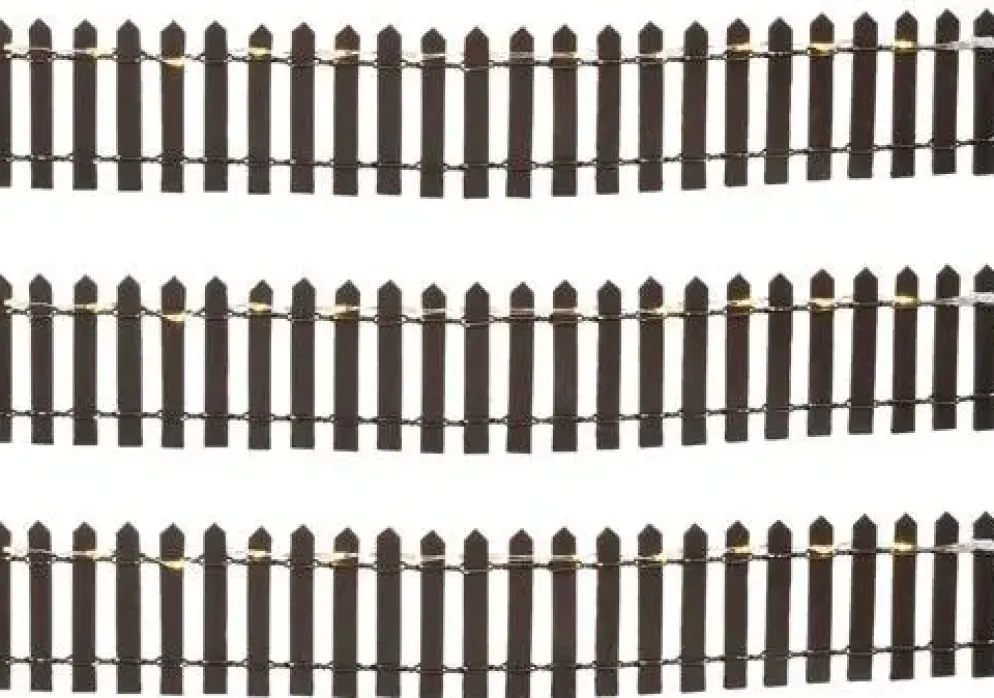 Luville General Fence brown lighted 3 pieces