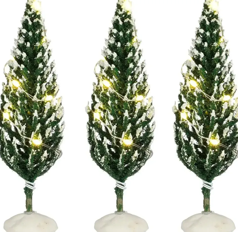 Luville General Snowy conifer lighted