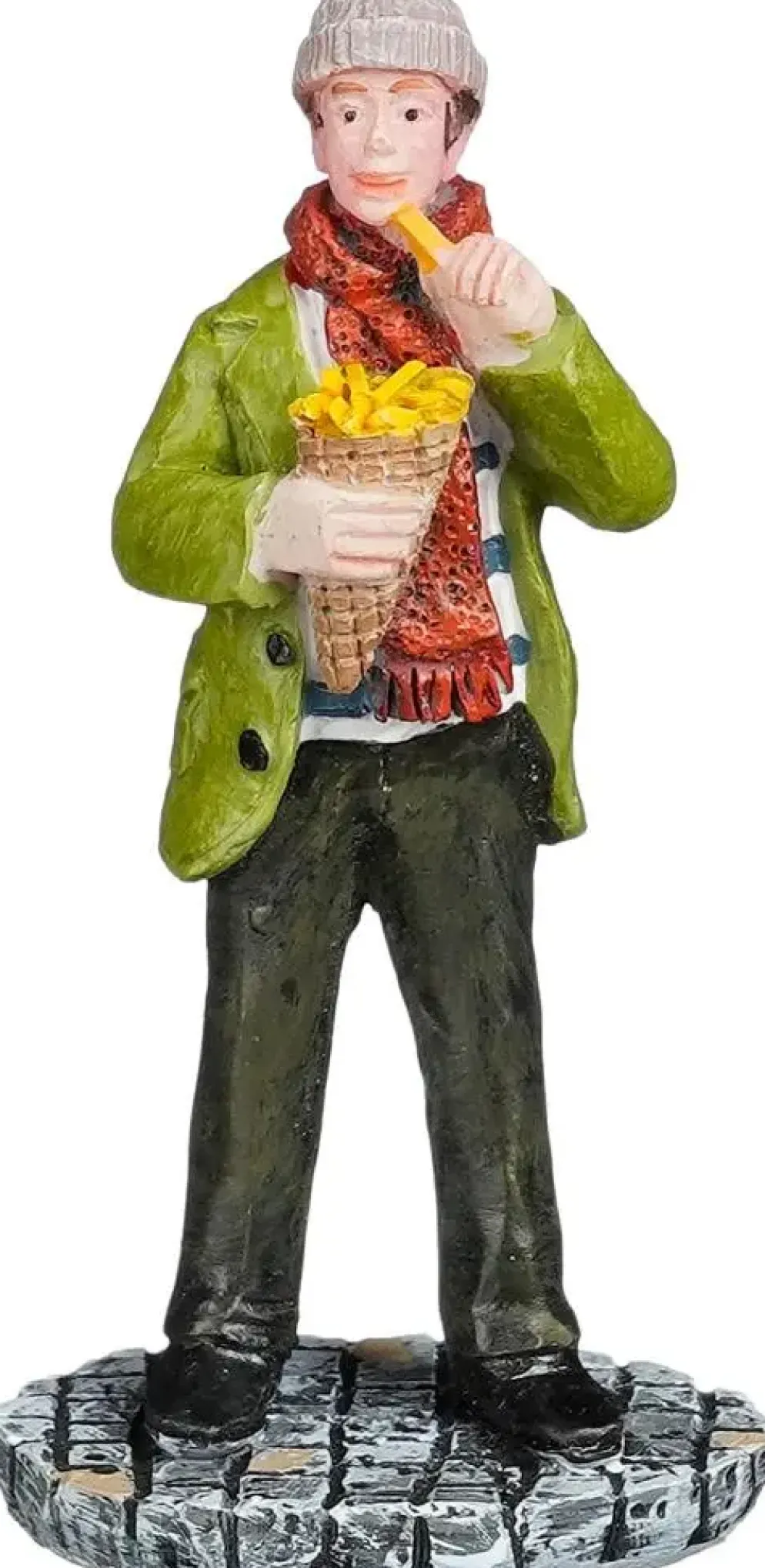Luville Molendam Market visitor eat fries