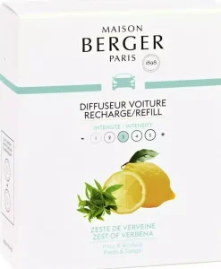 Maison Berger Paris navulling autoparfum zest of verbena 2 stuks