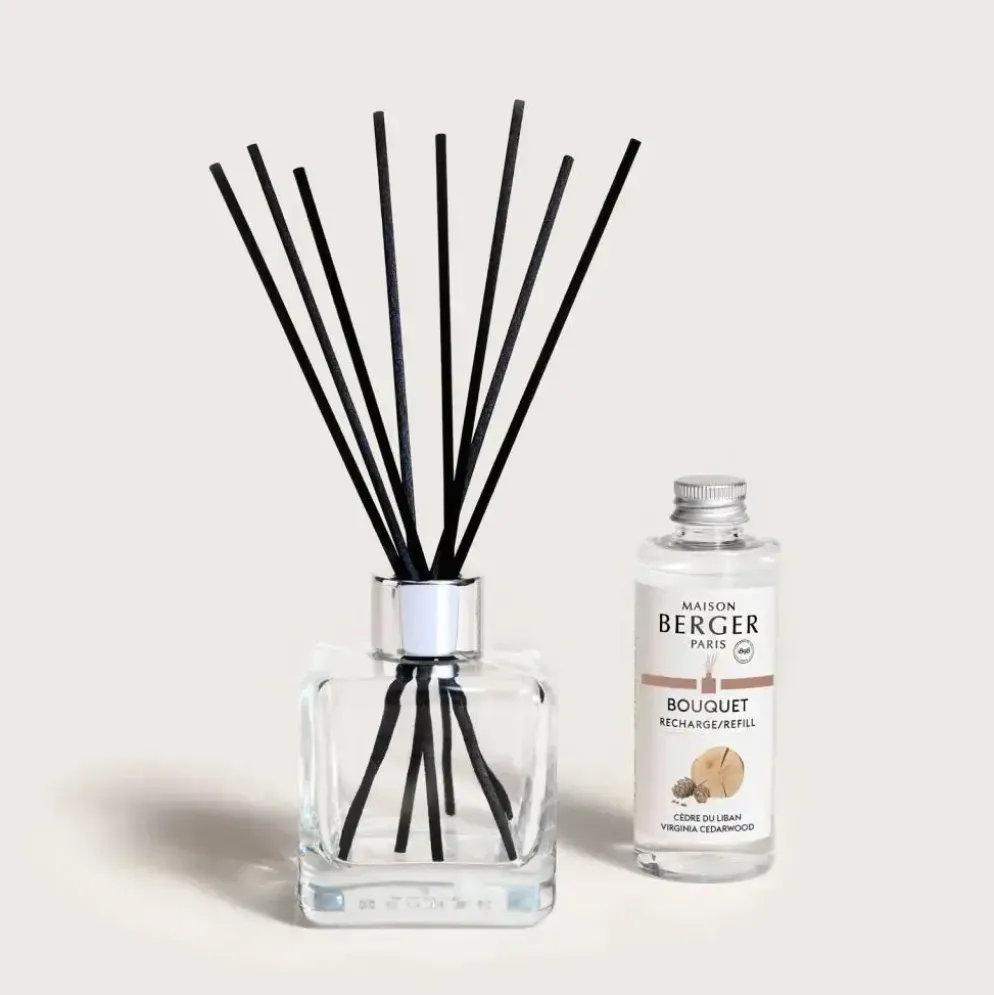Maison Berger Paris parfumverspreider cube virginia cedarwood 100 ml