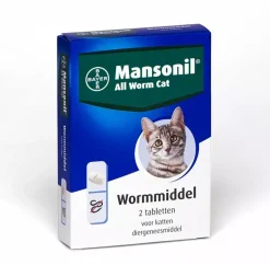 Mansonil All Worm Cat – Ontwormingstabletten voor Katten – 4 stuks