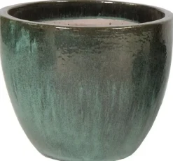 Mcollections Bloempot Egg Geglazuurd – Ø60 × H52 cm – Mosgroen