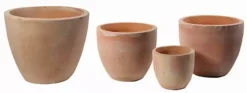 Mcollections Bloempot Egg – Ø31 × H27 cm – Clayfibre – Whitewash