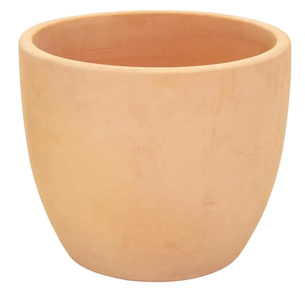 Mcollections Bloempot Egg – Ø31 × H27 cm – Clayfibre – Whitewash