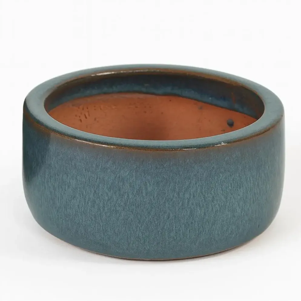 Mcollections Bloempot Geglazuurd – 21 x 10 cm – Mosgroen