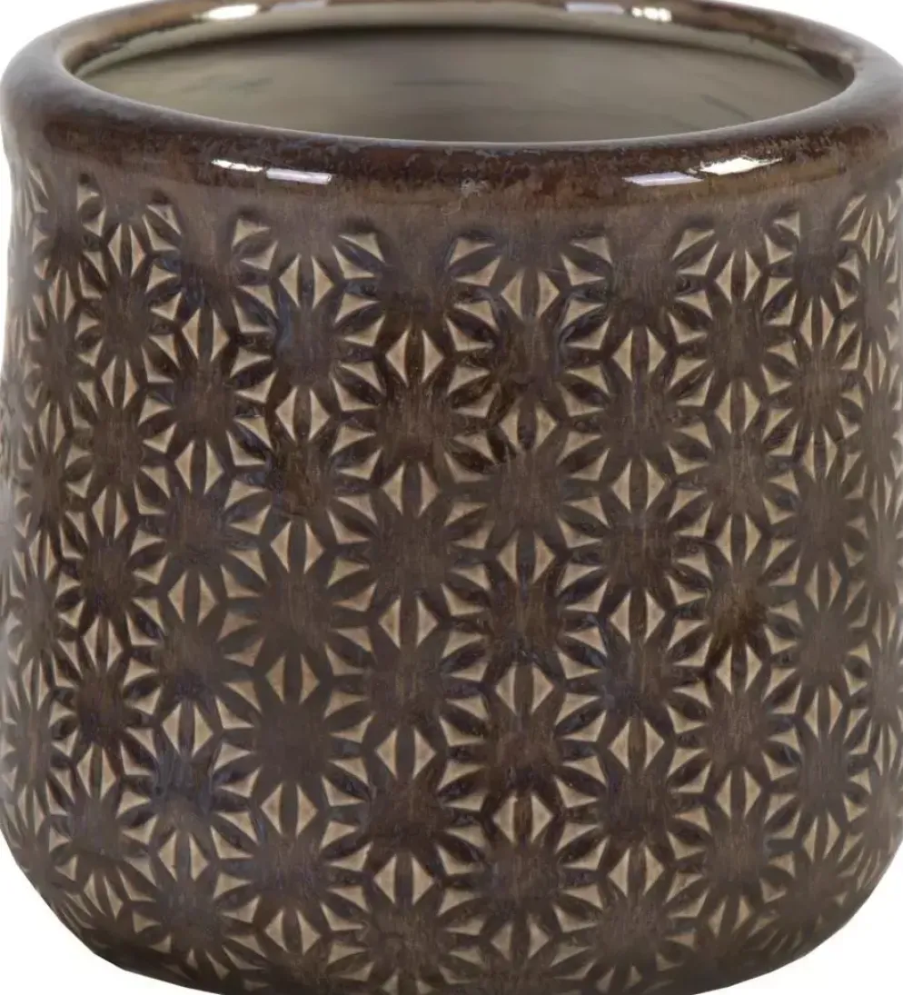 Mcollections Bloempot Sophia – Ø14 x H13,5 cm – Aubergine