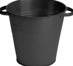 Mcollections Bloempot Zink – Ø30 × H28 cm – Zwart