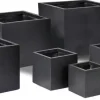 Mcollections plantenbak kubus clayfibre 40x40x40 cm antraciet