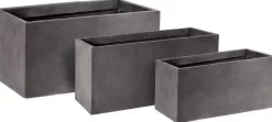 Mcollections Plantenbak Rechthoek – 60 x 30 x 30 cm – Clayfibre – Loodkleur