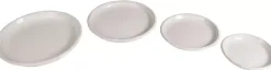Mcollections Schotel Geglazuurd – Ø20 × H2,5 cm – Wit