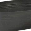 Mega Collections Bloempot + Handvat, Verzinkt Metaal, Ovaal – L29 x B21 x H14 cm – Vintage Zwart