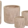 Mega Collections Bloempot Texas Cylinder – Ø46 x H43 cm – Sand Wash (Bruin)