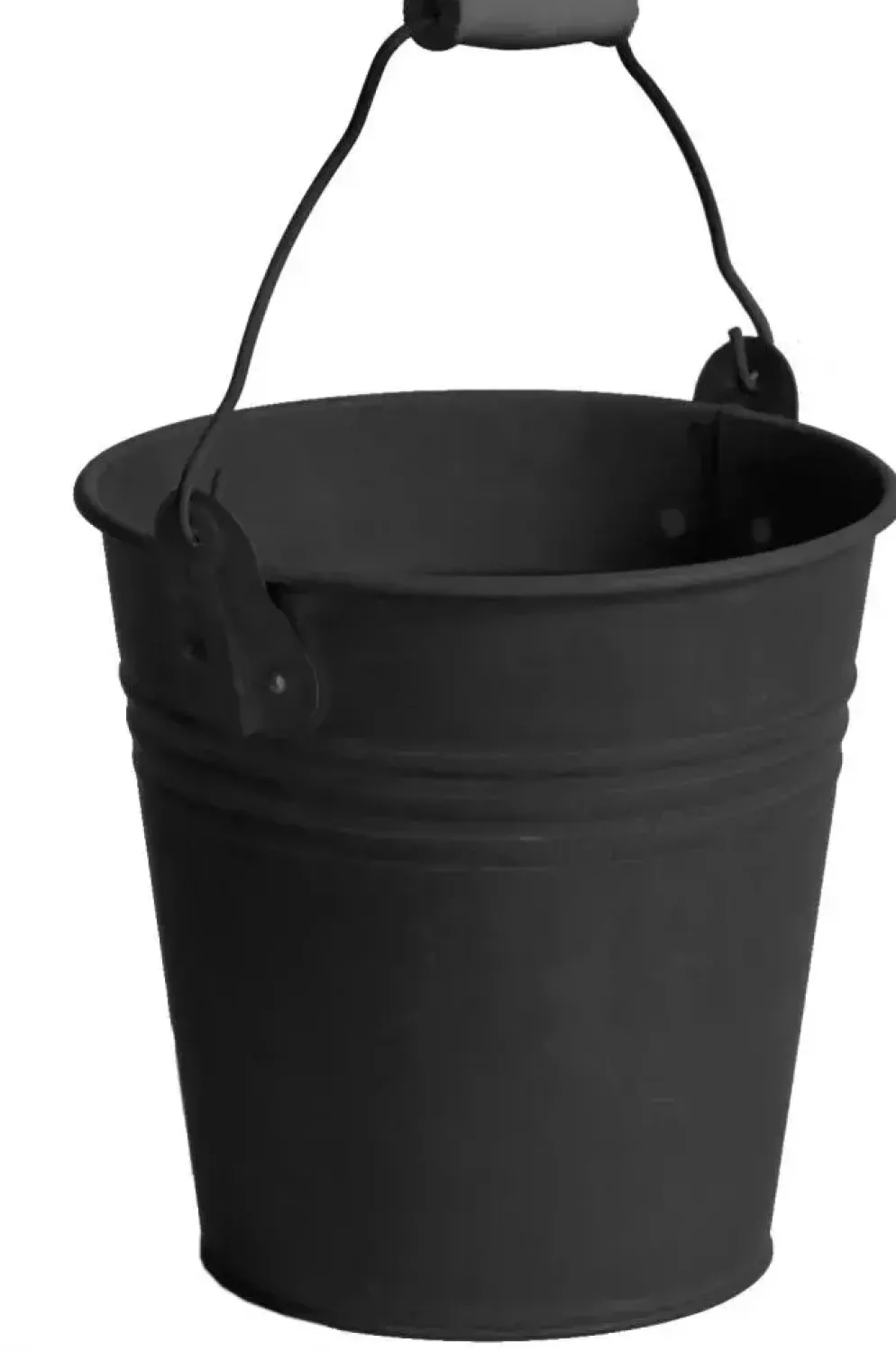 Mega Collections Plantenemmer Zink 2L - Ø16x14cm - Zwart