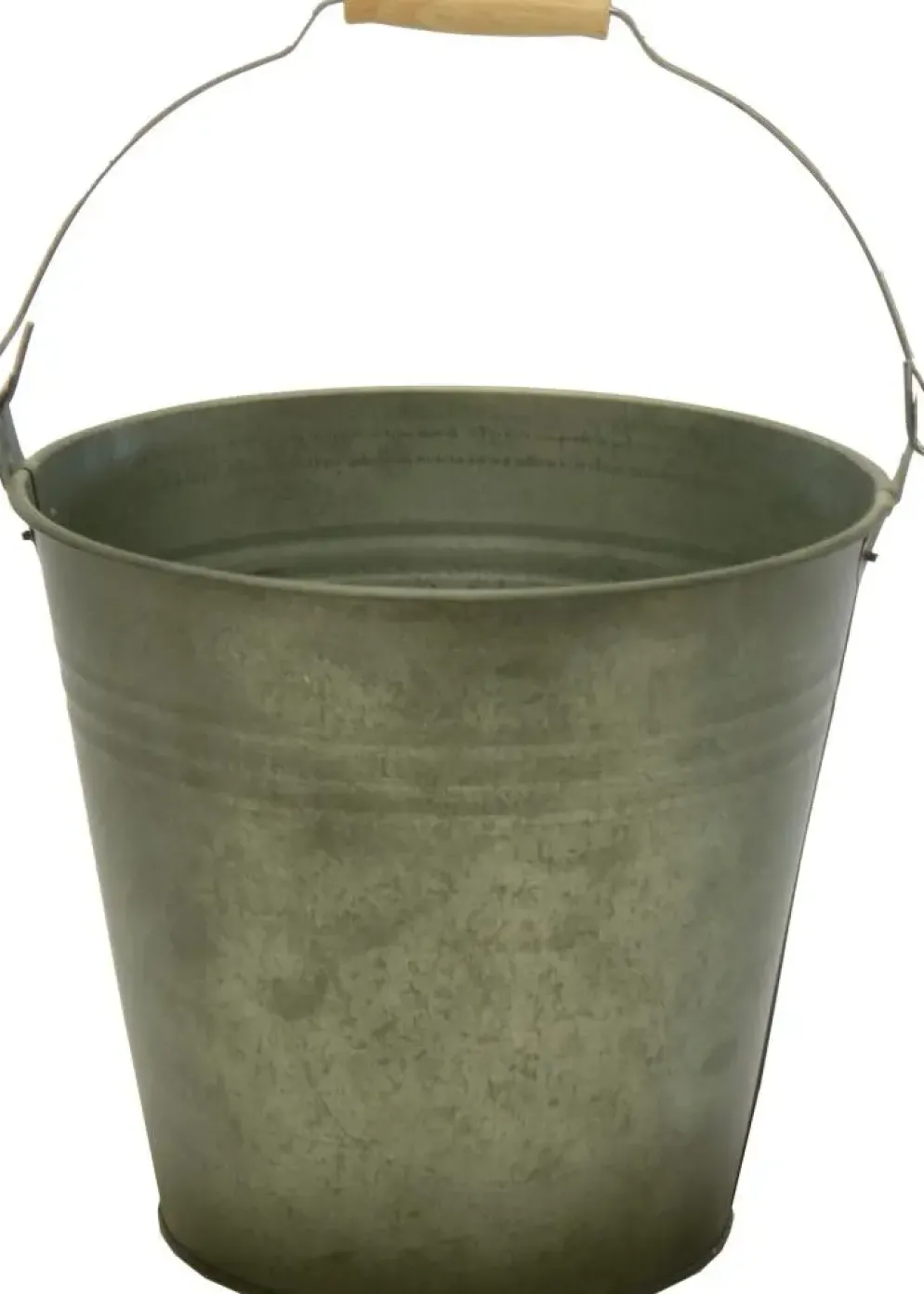 Mega Collections Plantenemmer Zink 2L - Ø16x14cm - Vintage Groen