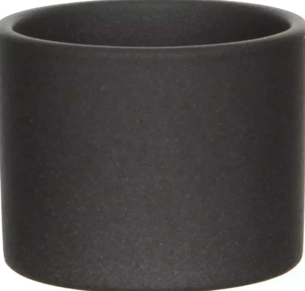 Mica Decorations bloempot Era rond 12x10cm donkergrijs