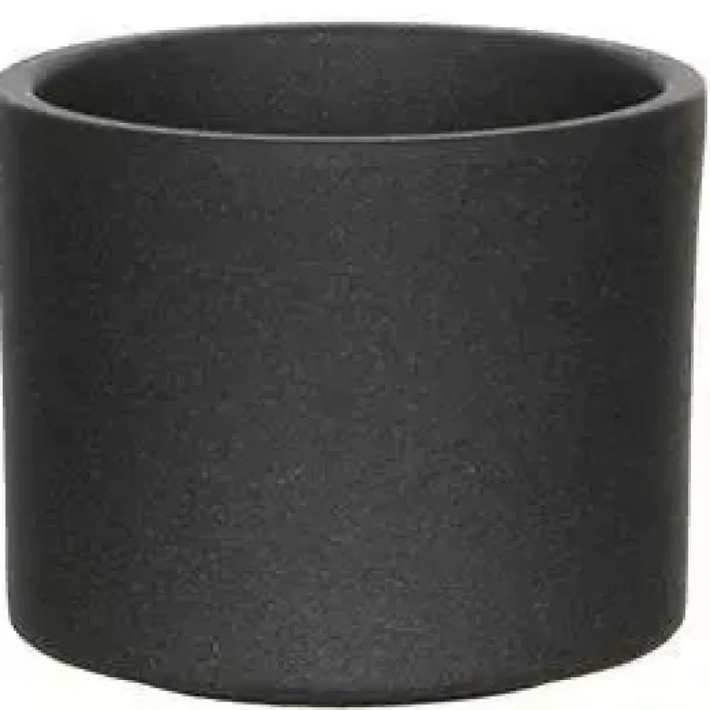 Mica Decorations bloempot Era donker grijs D 10,5 H 9 cm