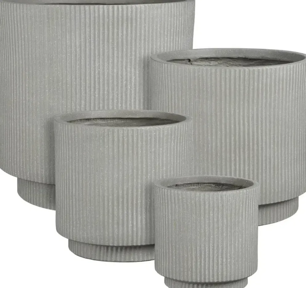 Mica Decorations bloempot Quito 36x36cm grijs