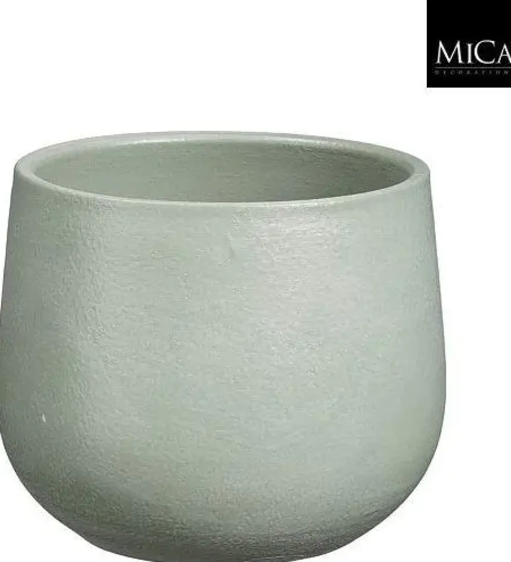 Mica Decorations bloempot sevilla terracotta 17x15cm grijs