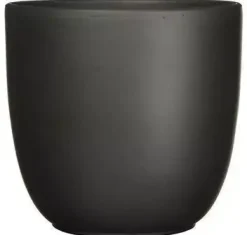 Mica Decorations bloempot Tusca rond 14,5x14 cm zwart mat
