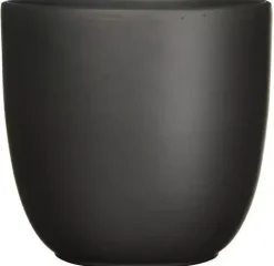 Mica Decorations bloempot Tusca rond 25x23 cm zwart mat