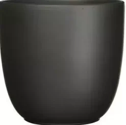 Mica Decorations bloempot Tusca rond 13,5x13 cm zwart mat