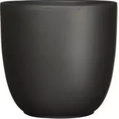 Mica Decorations bloempot Tusca rond 12x11 cm zwart mat