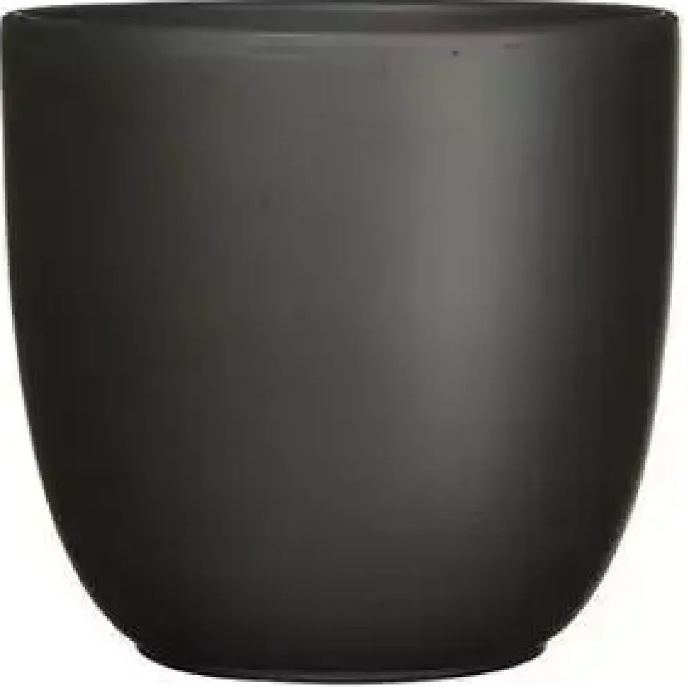 Mica Decorations bloempot Tusca rond 12x11 cm zwart mat