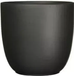 Mica Decorations bloempot Tusca rond 10x9 cm zwart mat