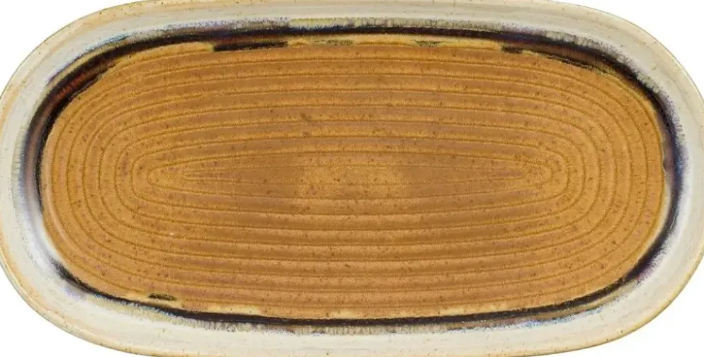 Mica Decorations bord porselein ethan 23x11.5x2.5cm terra