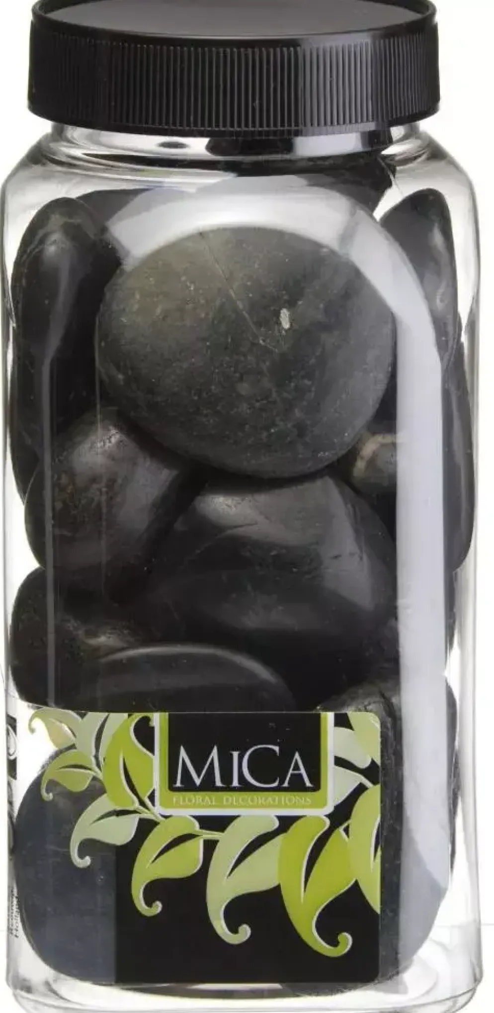 Mica Decorations decoratie stenen zwart 650ml