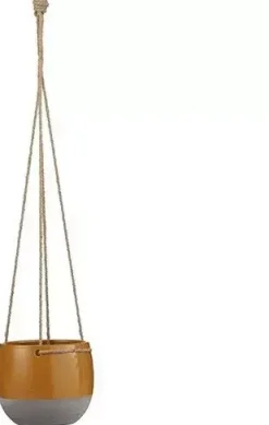 Mica Decorations Hangpot resa 16.5x13.5cm oranje