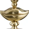 Mica Decorations kandelaar aluminium lippen 10.5x8.5x15cm goud