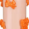 Mica Decorations vaas keramiek strik 14x22.5cm oranje