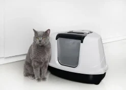 Moderna Flip Corner kattentoilet wit 55,7 x 45,1 x 38,2cm