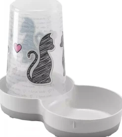 Moderna plastic drink-/voersilo, 'Cats in Love'