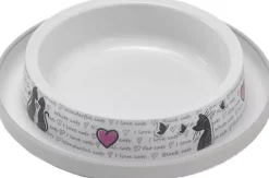 Moderna plastic kattendrinkschotel Trendy Dinner S, 'Cats in Love'
