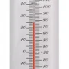 Muurthermometer metaal bloem h30cm