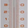Muurthermometer metaal wit h30cm