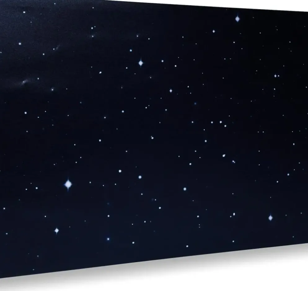 My Village achtergrond canvas LED twinkelende sterren 76x56cm multi color