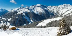 My Village achtergrond doek wintersport 150x75cm multi color