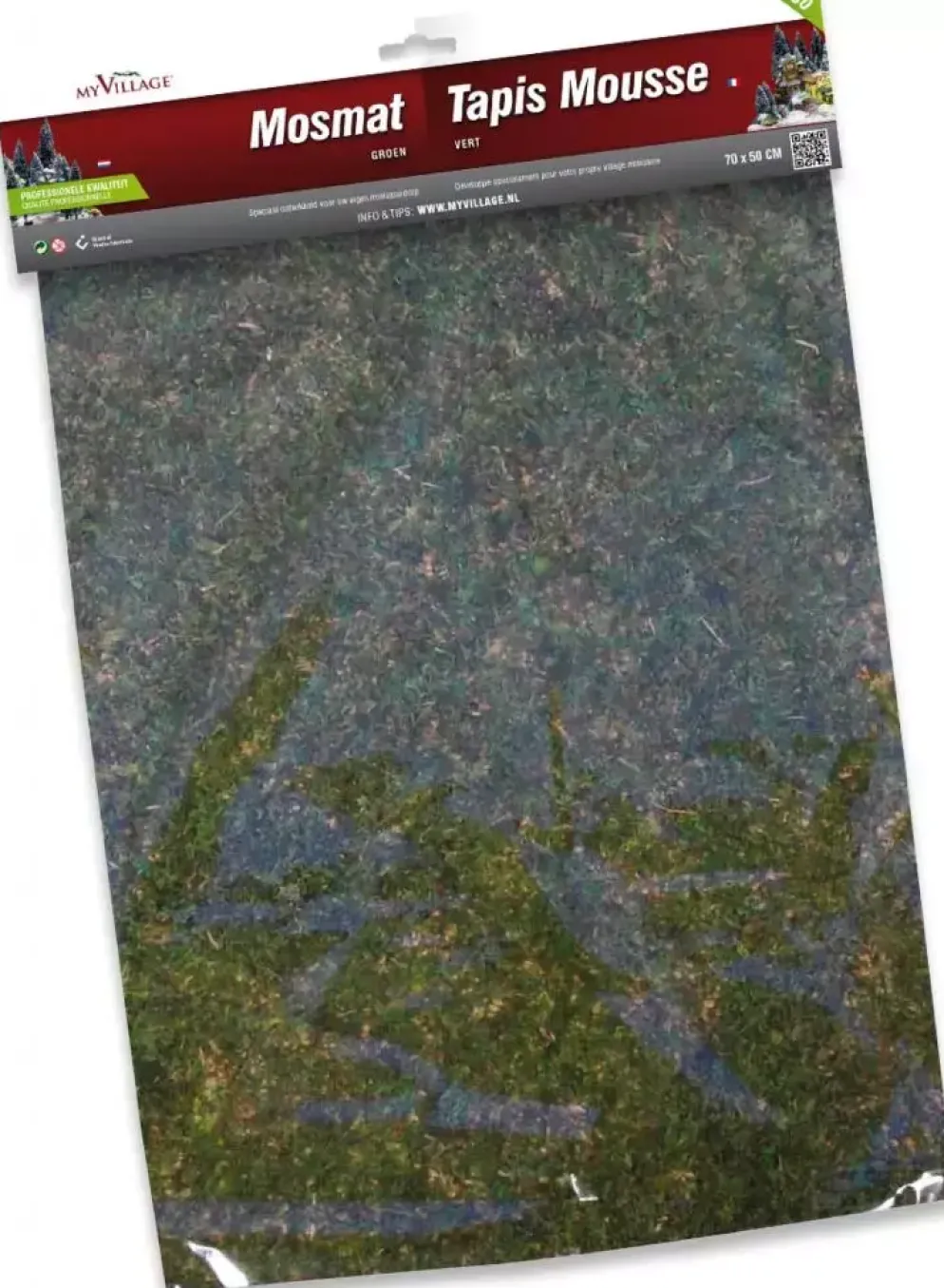 My Village Mosmat groen - 70x50 cm