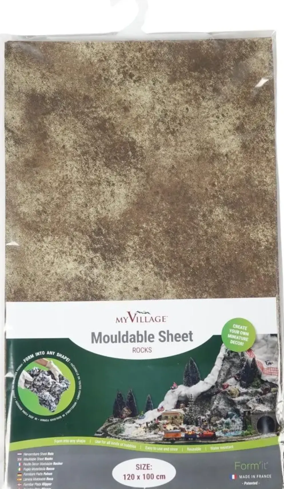 My Village vormbare sheet Utah 100x60cm bruin/beige