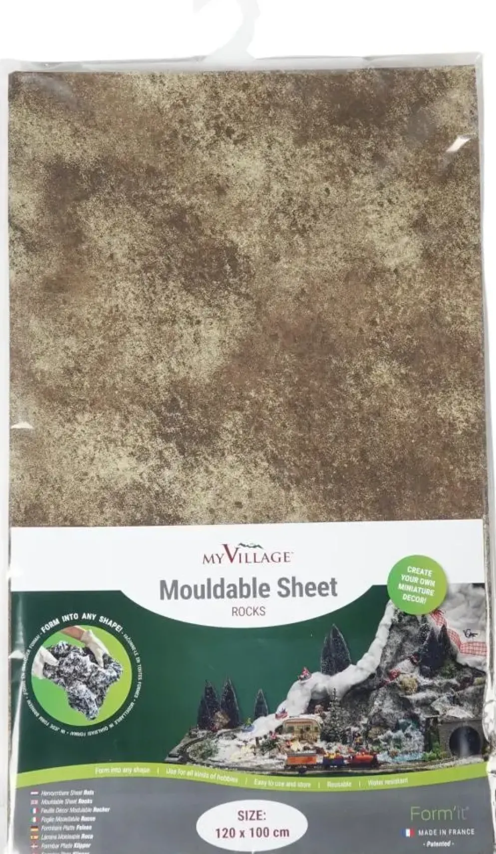 My Village vormbare sheet Utah 60x50cm bruin/beige