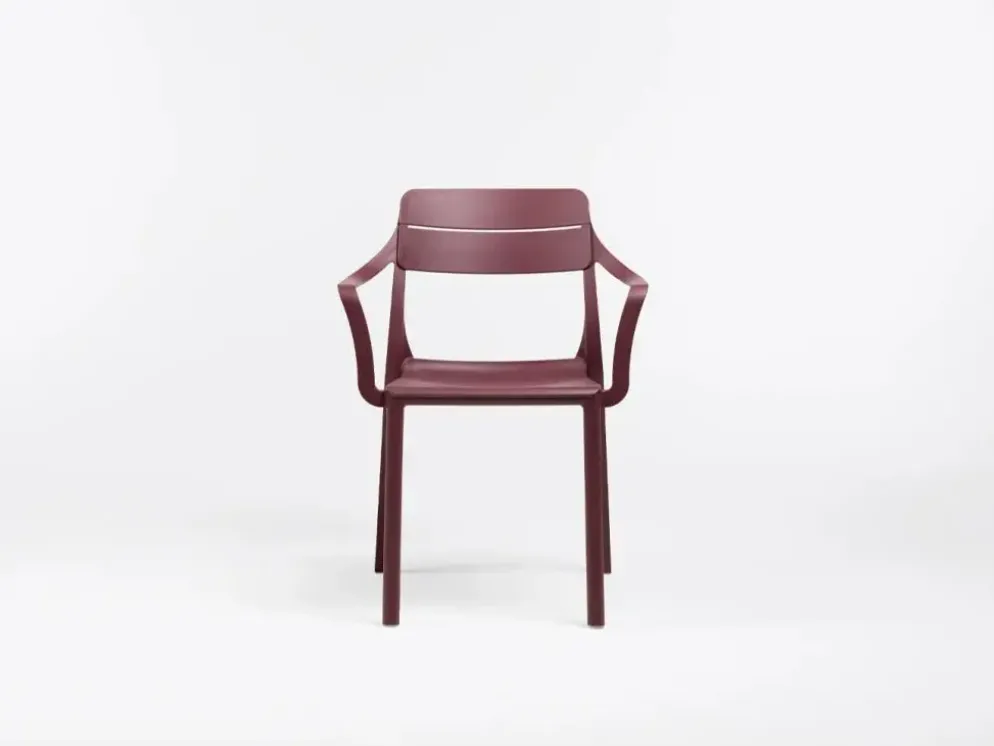 Nardi stapelbare lounge tuinstoel sedia borgogna