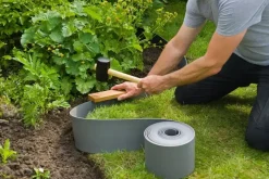 Nature Borderrand grijs h15 cm 10 meter