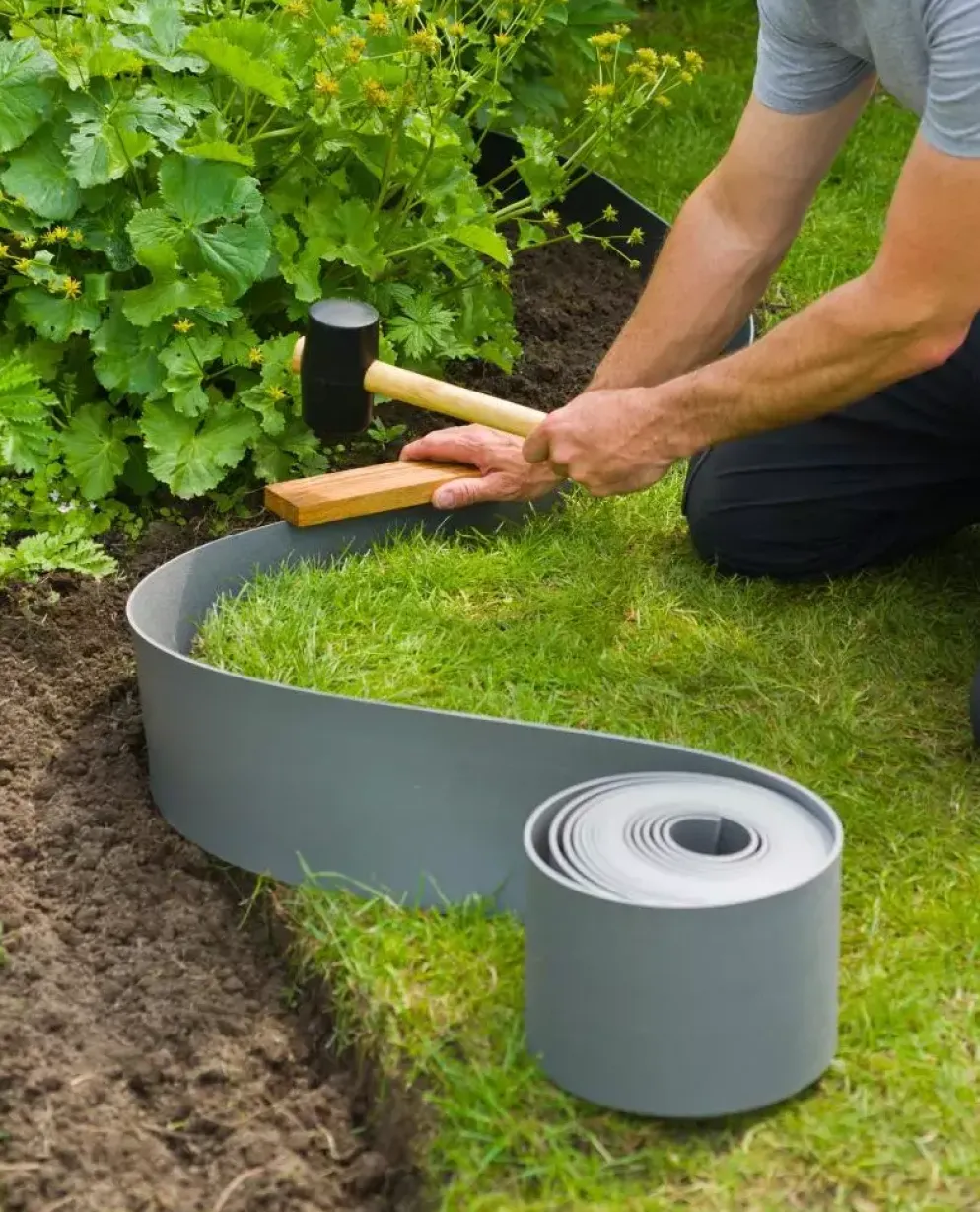 Nature Borderrand grijs h15 cm 10 meter