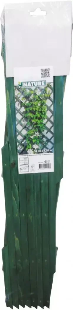 Nature Houten klimrek groen 50x150 cm fsc