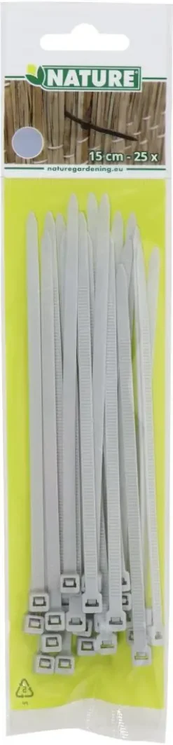 Nature Kabelbinder 15cm Grijs 25st