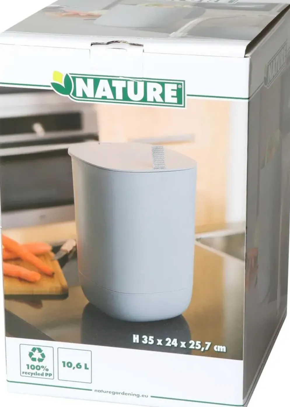 Nature keukencompostbak Bokashi 24x25.7x35cm grijs